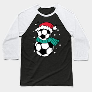 Christmas Soccer Ball Santa Hat Baseball T-Shirt